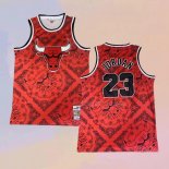 Men's Chicago Bulls Michael Jordan NO 23 Mitchell & Ness 1996-97 Red2 Jersey