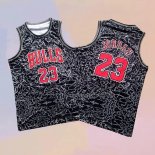 Men's Chicago Bulls Michael Jordan NO 23 Mitchell & Ness Black Jersey2