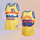 Men's Denver Nuggets Dikembe Mutombo NO 55 Mitchell & Ness 1991-92 Yellow Jersey