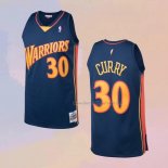 Men's Golden State Warriors Stephen Curry NO 30 Mitchell & Ness 2009-10 Blue Jersey