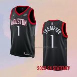 Men's Houston Rockets Amen Thompson NO 1 Statement 2023-24 Black Jersey