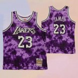 Men's Los Angeles Laker LeBron James NO 23 Galaxy Purple Jersey