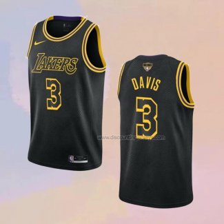 Men's Los Angeles Lakers Anthony Davis NO 3 City 2019 Black Jersey