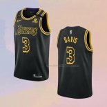 Men's Los Angeles Lakers Anthony Davis NO 3 Mamba 2021-22 Black Jersey