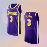 Men's Los Angeles Lakers Anthony Davis NO 3 Statement Authentic Purple Jersey