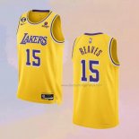 Men's Los Angeles Lakers Austin Reaves NO 15 Icon 2022-23 Yellow Jersey