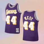 Men's Los Angeles Lakers Jerry West NO 44 Mitchell & Ness 1971-72 Purple Jersey