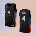 Men's New York Knicks Derrick Rose NO 4 City 2020-21 Black Jersey