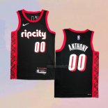 Men's Portland Trail Blazers Carmelo Anthony NO 00 City 2021-22 Black Jersey