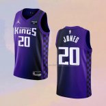 Men's Sacramento Kings Colby Jones NO 20 Statement 2023-24 Purple Jersey