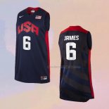 Men's USA 2012 LeBron James NO 6 Black Jersey
