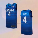 Men's USA 2021 Bradley Beal NO 4 Blue Jersey
