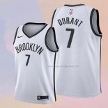 Kid's Brooklyn Nets Kevin Durant NO 7 Association 2019 White Jersey