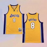 Kid's Los Angeles Lakers Kobe Bryant NO 8 Mitchell & Ness 1999-00 Yellow Jersey