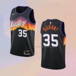 Kid's Phoenix Suns Kevin Durant NO 35 City 2020-21 Black Jersey