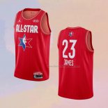 Men's All Star 2020 Los Angeles Lakers LeBron James NO 23 Red Jersey