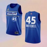 Men's All Star 2021 Utah Jazz Donovan Mitchell NO 45 Blue Jersey