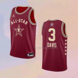 Men's All Star 2024 Los Angeles Lakers Anthony Davis NO 3 Red Jersey
