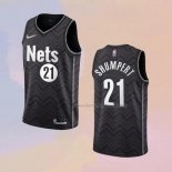 Men's Brooklyn Nets Iman Shumpert NO 21 Earned 2020-21 Black Jersey