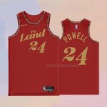 Men's Cleveland Cavaliers Justin Powell NO 24 City 2023-24 Red Jersey