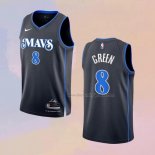 Men's Dallas Mavericks Josh Green NO 8 City 2023-24 Blue Jersey