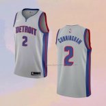 Men's Detroit Pistons Cade Cunningham NO 2 Statement 2020-21 Gray Jersey