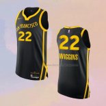 Men's Golden State Warriors Andrew Wiggins NO 22 City Authentic 2023-24 Black Jersey