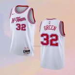 Men's Houston Rockets Jeff Green NO 32 City 2023-24 White Jersey