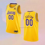 Men's Los Angeles Lakers Customize Anniversary 2021-22 Yellow Jersey