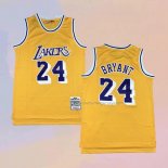 Men's Los Angeles Lakers Kobe Bryant NO 24 Mitchell & Ness 2007-08 Yellow Jersey