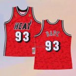 Men's Miami Heat Bape NO 93 Mitchell & Ness Red Jersey
