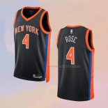 Men's New York Knicks Derrick Rose NO 4 City 2022-23 Black Jersey