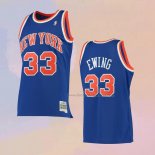 Men's New York Knicks Patrick Ewing NO 33 Mitchell & Ness 1991-92 Blue Jersey