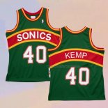 Men's Seattle Supersonics Shawn Kemp NO 40 Mitchell & Ness 1994-95 Green Jersey