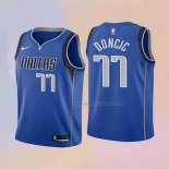 Kid's Dallas Mavericks Luka Doncic NO 77 Icon 2018 Blue Jersey