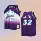 Kid's Utah Jazz Karl Malone NO 32 Mitchell & Ness 1996-97 Purple Jersey