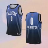 Men's All Star 2023 Indiana Pacers Tyrese Haliburton NO 0 Blue Jersey