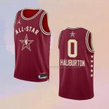 Men's All Star 2024 Indiana Pacers Tyrese Haliburton NO 0 Red Jersey