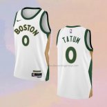 Men's Boston Celtics Jayson Tatum NO 0 City 2023-24 White Jersey