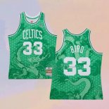Men's Boston Celtics Larry Bird NO 33 Asian Heritage Throwback 1985-86 Green Jersey