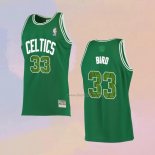 Men's Boston Celtics Larry Bird NO 33 Snakeskin Hardwood Classics 2021 Green Jersey