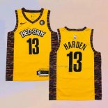 Men's Brooklyn Nets James Harden NO 13 City 2020-21 Yellow Jersey