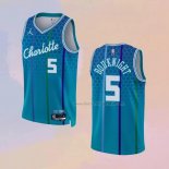 Men's Charlotte Hornets James Bouknight NO 5 City 2021-22 Blue Jersey