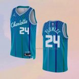 Men's Charlotte Hornets Mason Plumlee NO 24 City 2021-22 Blue Jersey