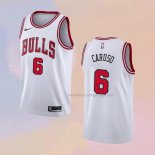 Men's Chicago Bulls Alex Caruso NO 6 Association 2021 White Jersey
