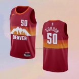 Men's Denver Nuggets Aaron Gordon NO 50 City 2020-21 Red Jersey