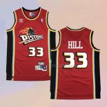 Men's Detroit Pistons Grant Hill NO 33 Throwback Red Jersey