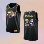 Men's Golden Edition Los Angeles Lakers Kobe Bryant NO 24 2021-22 Black Jersey