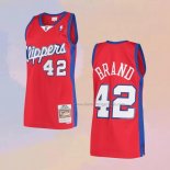Men's Los Angeles Clippers Elton Brand NO 42 Mitchell & Ness 2000-01 Red Jersey