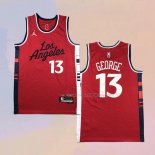 Men's Los Angeles Clippers Paul George NO 13 Statement 2024-25 Red Jersey